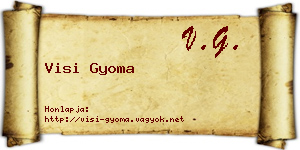 Visi Gyoma névjegykártya
